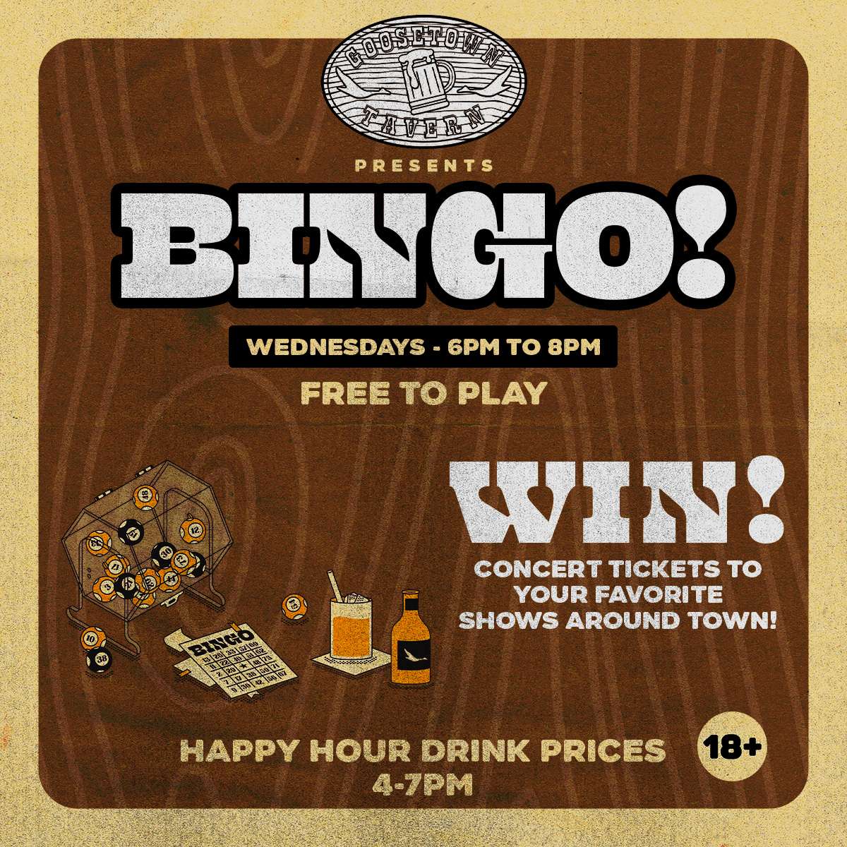 BINGO! Win tickets to Cassian, ALEXSUCKS, Post Sex Nachos, Annie DiRusso + MORE!