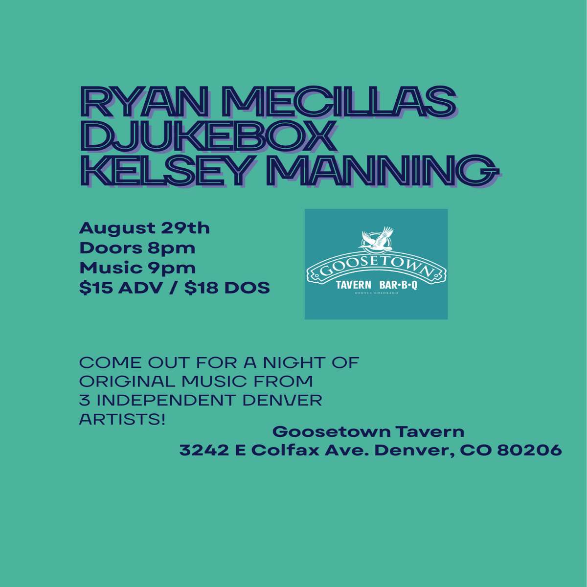 Ryan Mecillas w/ Djukebox + Kelsey Manning