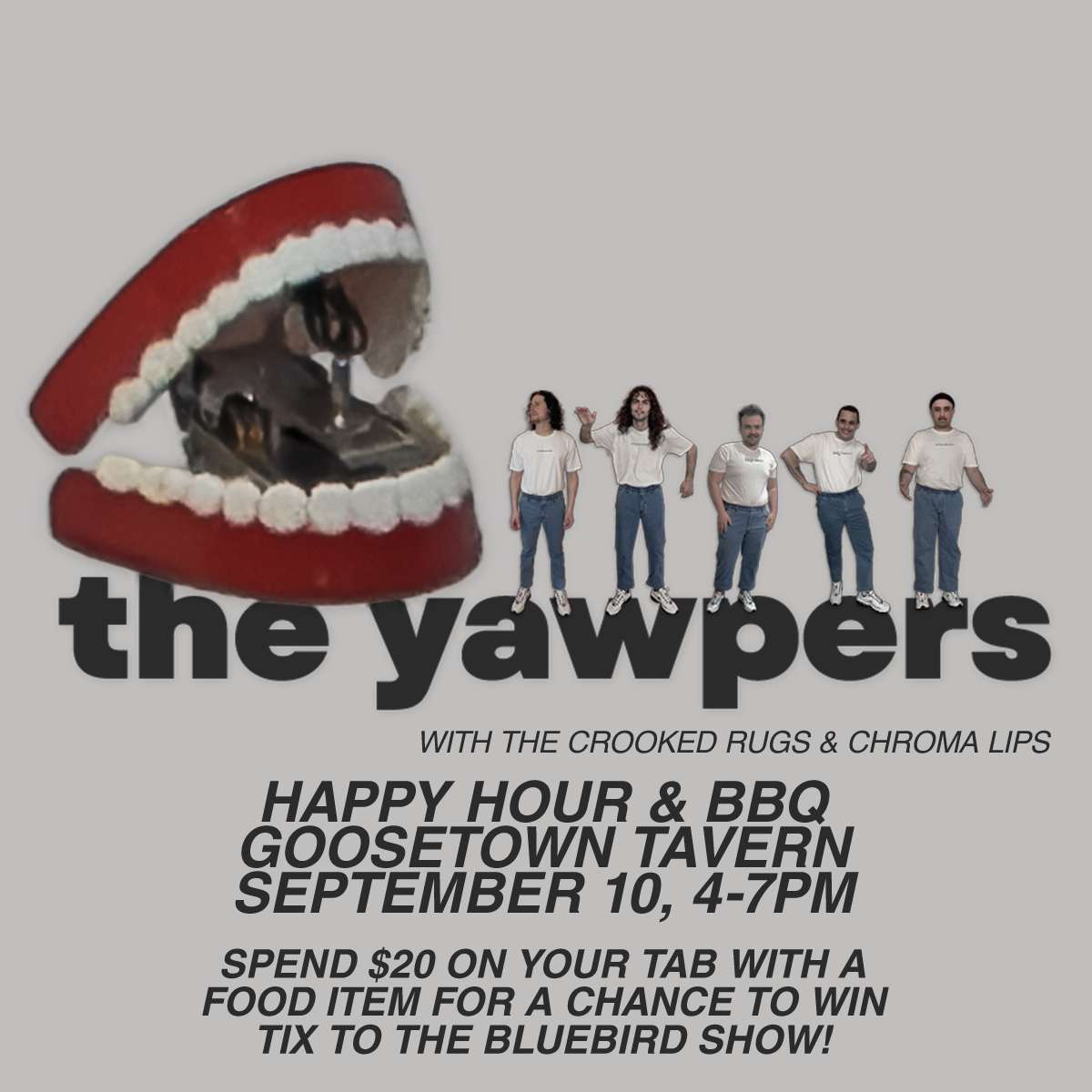 The Yawpers Happy Hour & BBQ (4-7PM)