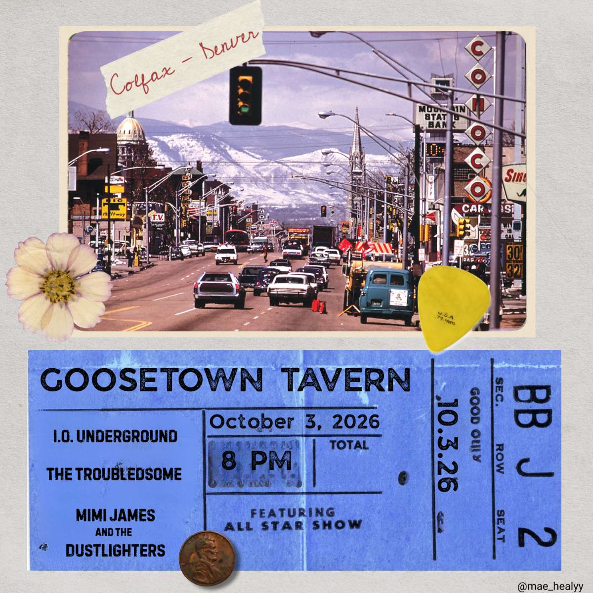 Mimi James and The Dustlighters w/ The Troubledsome + i.o. Underground