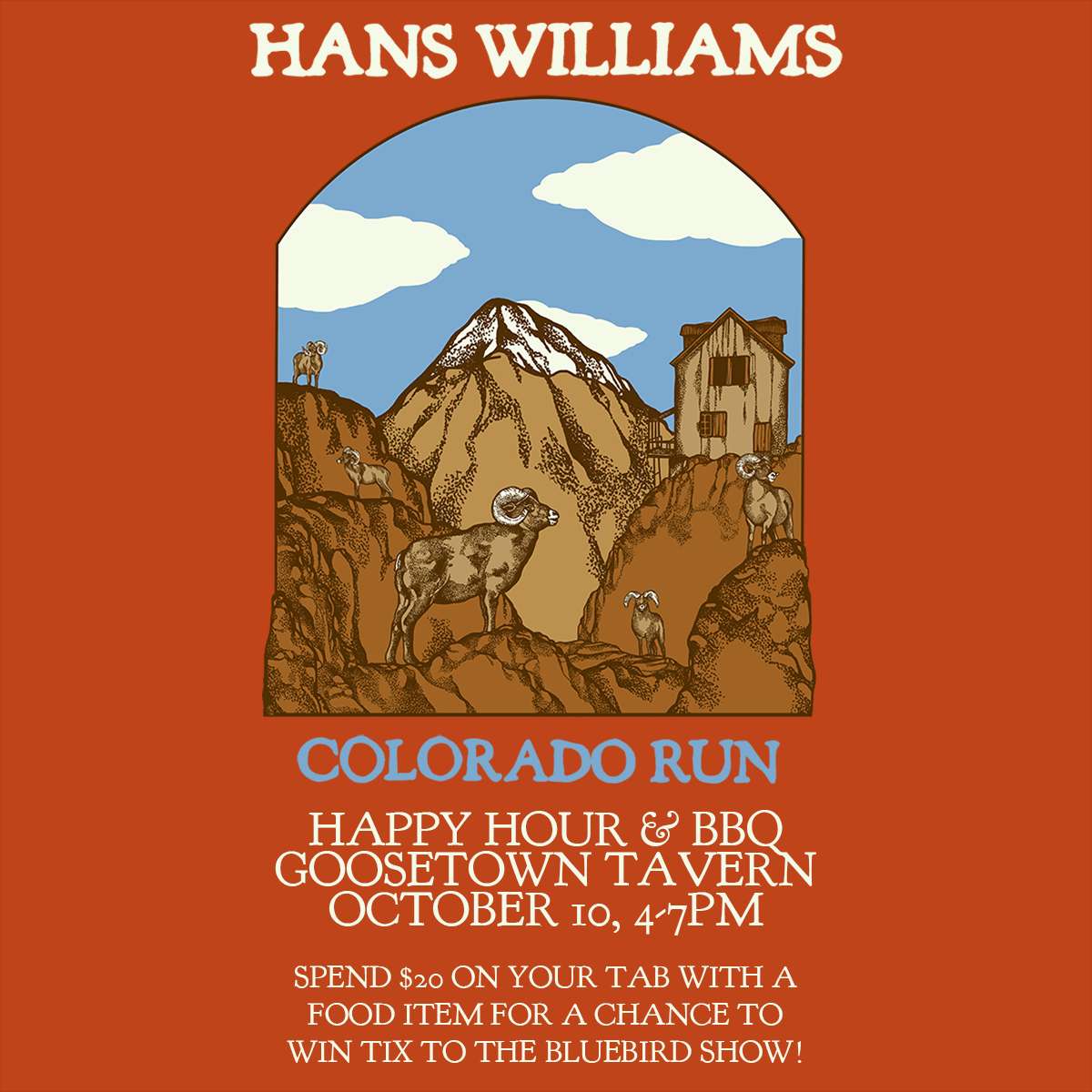 Hans Williams Happy Hour & BBQ (4-7PM)