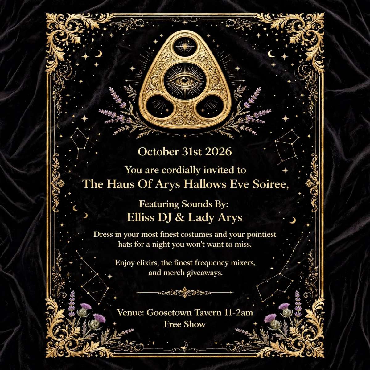 The Haus Of Arys Hallows Eve Soiree Ft. Lady Arys + Elliss DJ (FREE SHOW)
